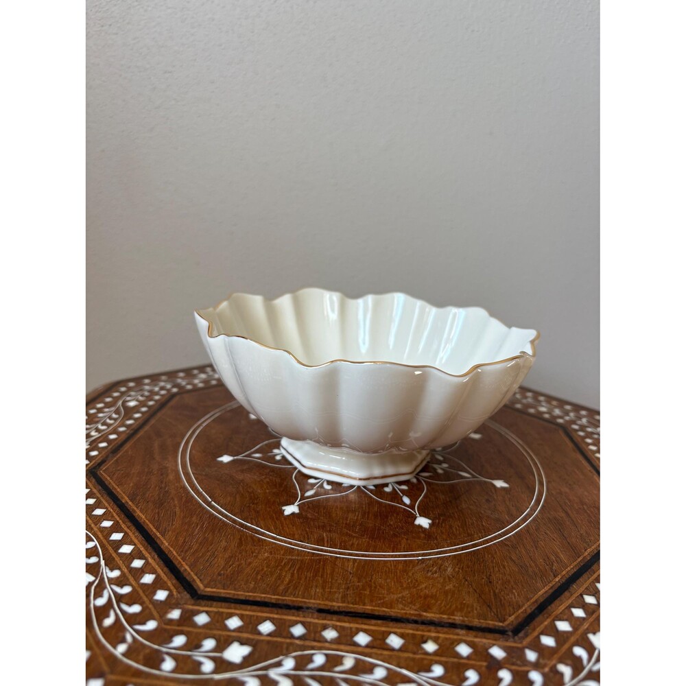 Vintage Lenox ‘Symphony’ Small Round Footed Candy/Trinket Bowl Scalloped Edge Iv